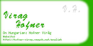 virag hofner business card